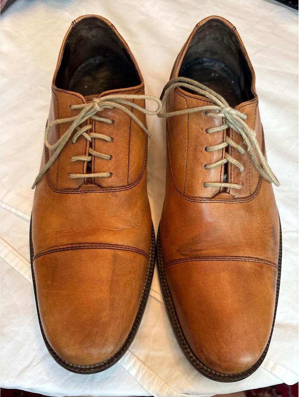 Cole Haan Camel Brown Leather Oxford Lace-Ups 9M